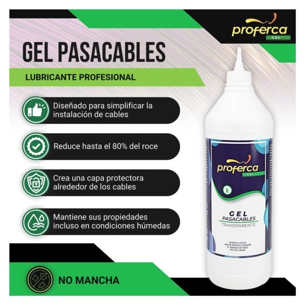Pack ahorro | X3 Gel Pasacables Proferca | 3000ml Gel pasacables profesional transparente - Imagen 2