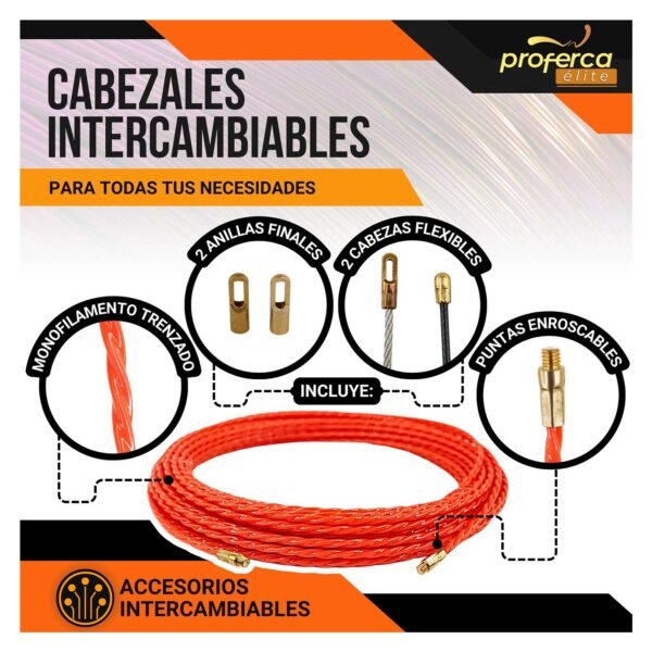 - Pack Ahorro -  Guía Pasacables de 4.5mm 30m y Gel Lubricante Proferca - Imagen 3