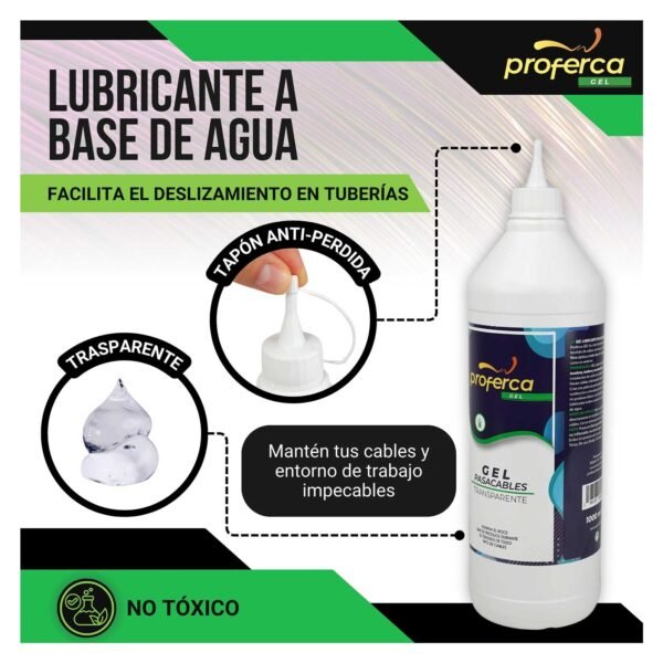 Pack ahorro | X3 Gel Pasacables Proferca | 3000ml Gel pasacables profesional transparente - Imagen 3