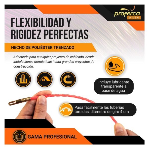 - Pack Ahorro -  Guía Pasacables de 4.5mm 30m y Gel Lubricante Proferca - Imagen 4