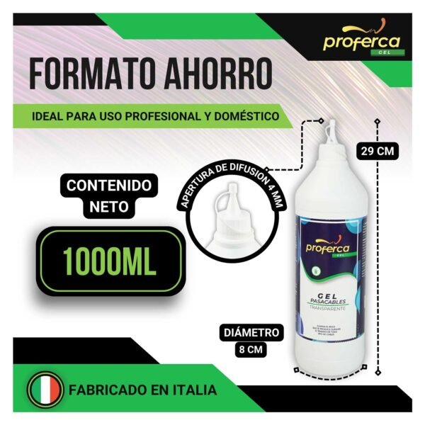 Pack ahorro | X3 Gel Pasacables Proferca | 3000ml Gel pasacables profesional transparente - Imagen 5