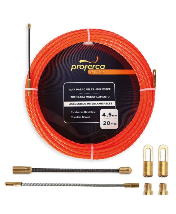 Guía Pasacables Profesional Poliéster Trenzado de 4.5mm y 20 Metros
